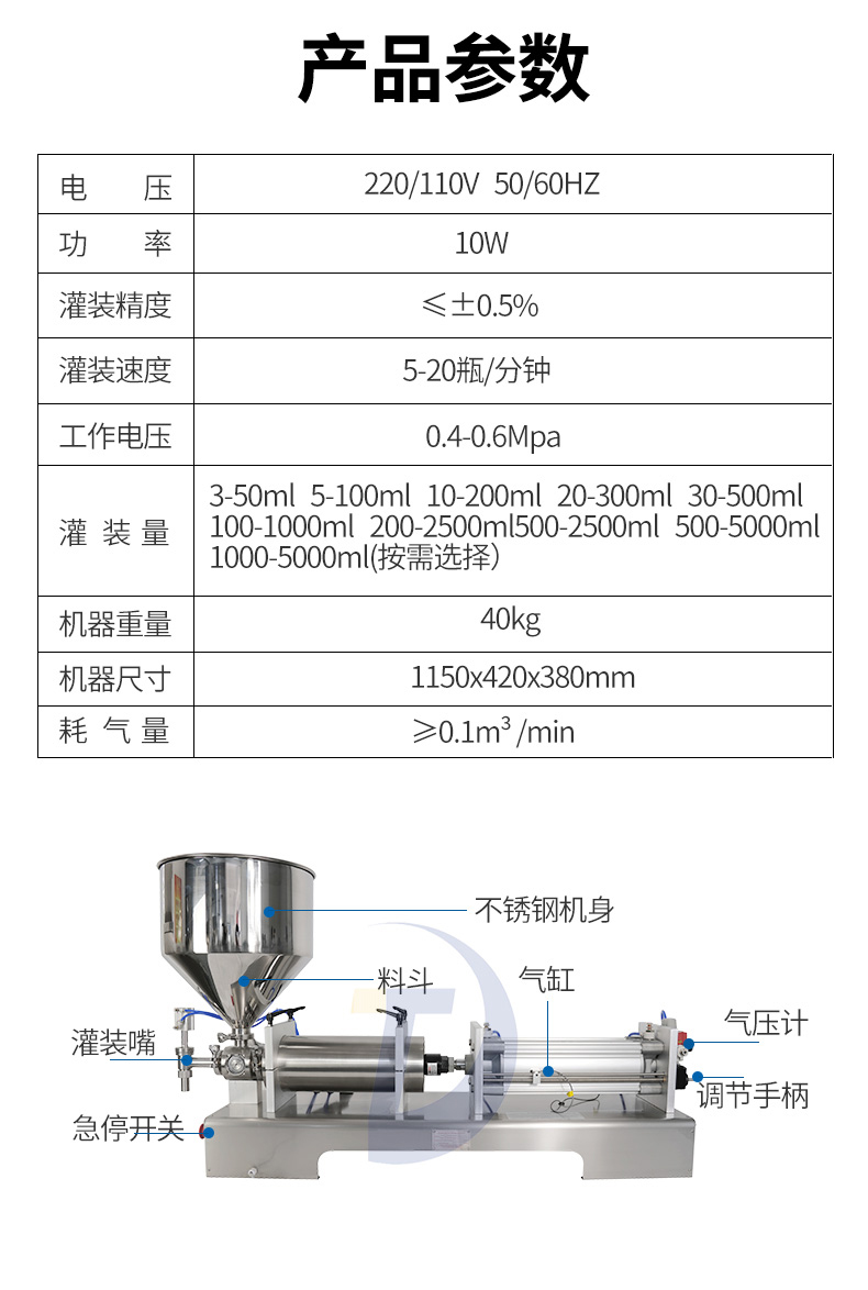 半自動膏體灌裝機